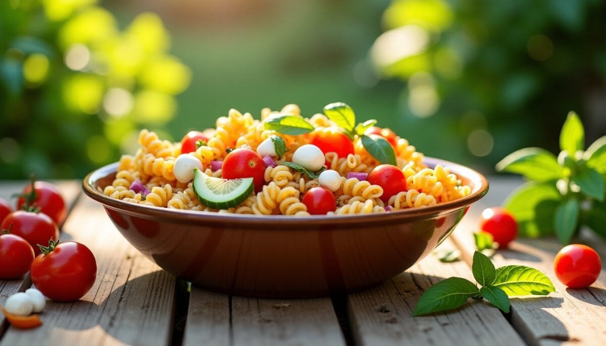 Délices estivaux : recettes simples et gourmandes de salade de pâtes à la sauce maison