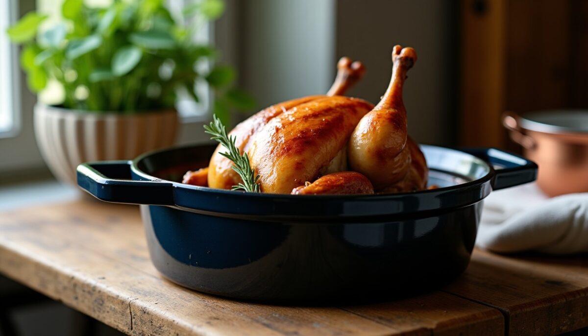 Guide précis et rapide : temps de cuisson d'une pintade de 1,5 kg en cocotte